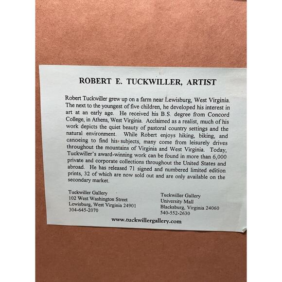 Robert E. Tuckwiller Limited Edition Signed Print River Framed And Matted - Picture 4 of 8